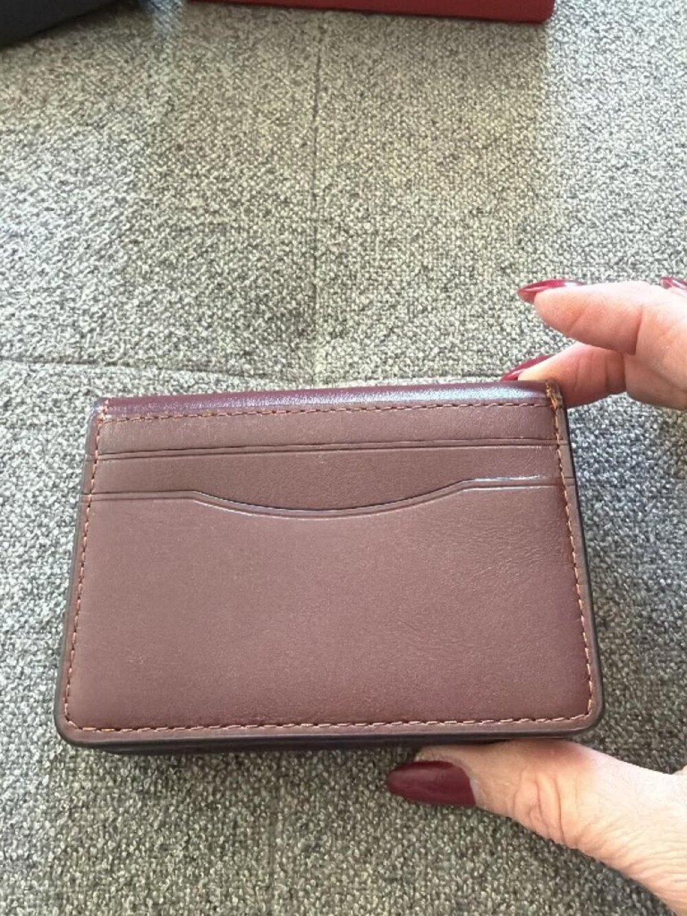 Coach Bandit Card Case - Merlot - Picture 3 of 6